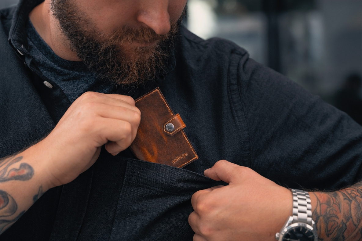 کیف پول و جاکارتی چرمی از برند پولاریس لهستان